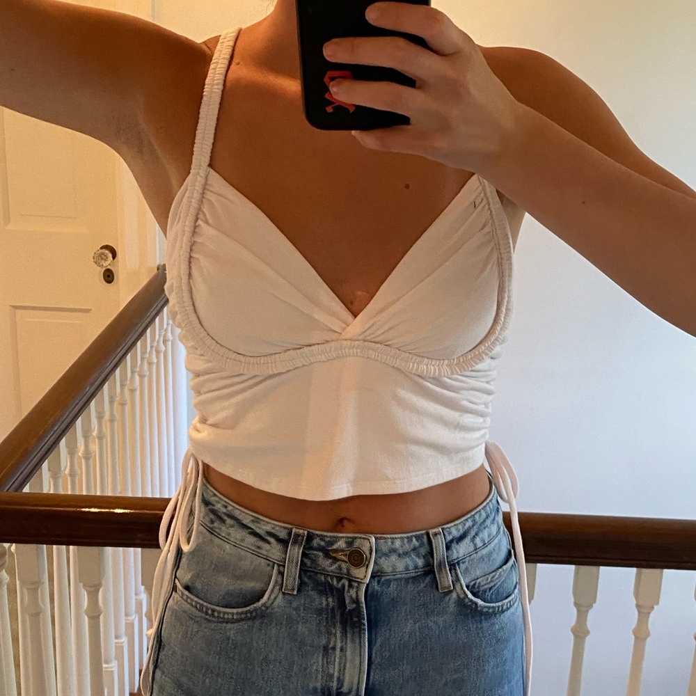 White Crop top